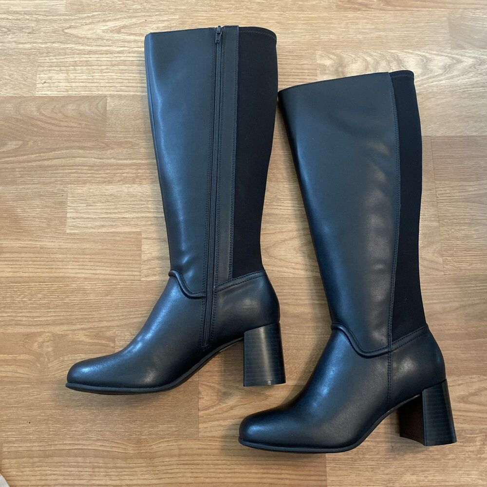 Clarks Women’s Collection Kiersta Cove Knee High Boots Black Size 9.5M New - Picture 5 of 12